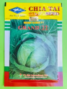 Benih Kubis Hibrida F1 GRAND 22 kemasan 15gram produk dari CAP KAPAL TERBANG