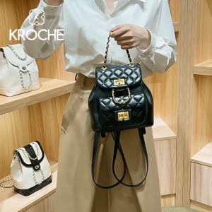 Kroche - Aimee Tas Ransel Wanita Bahan Pu Backpack Gaya Casual yume backpack