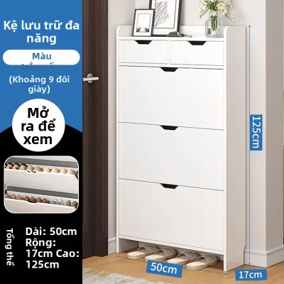 Tủ Giày Đa Cấp Tiết Kiệm Không Gian Siêu Mỏng Có Cửa Lật