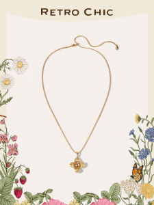 Vintage Stylish Flower Design Gold Wire Pendant