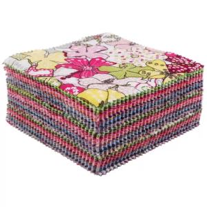 12.8x12.8cm Thin Plain Weave Cotton FabricLow DensityDIY Sewing Quilting MaterialRandom Mix Squares Printed Cloth SetJC110