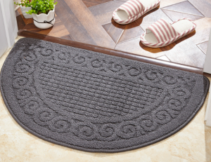 Nordic Semi-Circular Outdoor Mat Carpet Foot Mat Anti-Slip Bathroom Absorbent Door Mat Home Wear Resistant Machine Washable