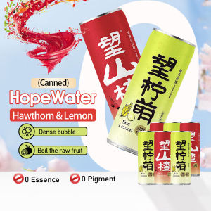 好望水 气泡水饮料 330ml Hope Water Hawthorn Sparking Water 望山楂/佛手柠檬易拉罐气泡水 中国网红零食 Snacks 饮料