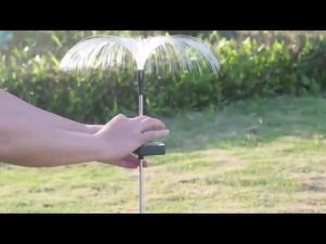 Solar lights outdoor waterproof solar Jellyfish lights LED fiber optic jellyfish lights 7 Color Changing Solar Flower Lights for garden Christmas Decorations front gate Yard Lawn Step Pathway wedding Party and Gifts for Festival