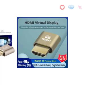 HDMI-Compatible Dummy Plug Virtual Display Headless Ghost Display Emulator 4K DDC EDID Dummy Emulator Adapter For Bitcoin Mining
