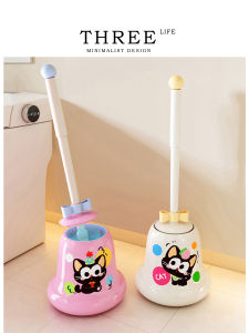 Tlife Long Handle Toilet Brush Set for Home Use Bathroom Cleaning Tool No Dead Angles Moe Encounter Cute Encounter
