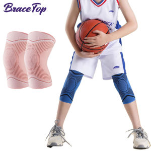 1 Pair Kids Knee Brace Sleeve Youth Knee Compression Sleeve Children Knee Support Boys & Girls for Basketball Volleyball Sports