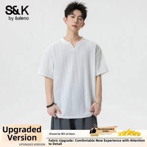 BALENO | Retro V-Neck Loose Fit T-Shirt
