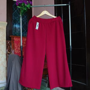 HITAM PEKAT 💯 realpict CELANA PANJANG WANITA REMAJA DEWASA KULOT JUMBO WANITA CREPE SKINS PREMIUM