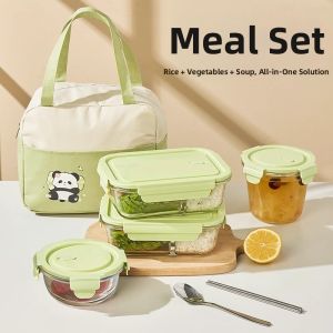 CORJANE | Microwave-safe Glass Lunch Box Set For Office Workers