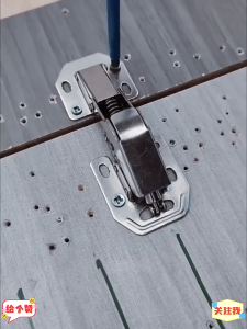 10pcs Non-Punching Cupboard Door Hinge / 90 Degree Cabinet Buffer Hinges / Engsel Pintu Kabinet Tanpa Perlu Buat Lubang