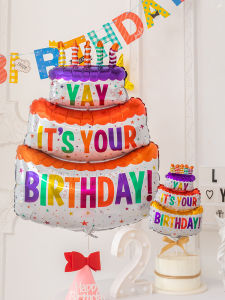 HUAFANGXISHI | Creative First Birthday Decoration Foil Balloons