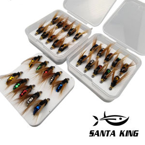 Flies Fly Fishing Lure 10/ 30/50Pcs Fishing Handmade Lures Assortment with Artificial Bait Hooks for Bass Trout Salmon