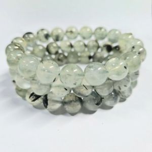 7001# 葡萄石 Prehnite (Wealth 财富) 天然漂亮的葡萄石水晶 Natural Beautiful Prehnite Crystal 天然水晶手链 Natural Crystal Bracelet