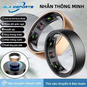 Nhẫn Thông Minh 2025 Dành Cho Nam & Nữ Màn Hình Sức Khỏe Bluetooth Chống Nước IP68 Nhiều Chế Độ Thể Thao Theo Dõi Bước Chân Đo Nhịp Tim Quà Tặng