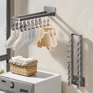 Foldable Windproof Wall-Mounted Clothes Drying Rack