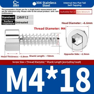 BAODEFENG | 304 Stainless Steel Hex Head Self Tapping Screw