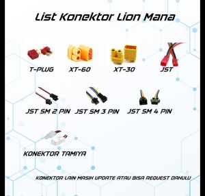 Baterai batre batrai battery rc mobil remote control Lion Mana 2S 7.4v liion alternatif lipo 2S