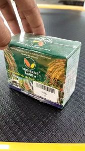 รูปแบบของโตกิซีนสวยดี 10 ซอง/กล่อง เมล็ดงอกดี กระบวนการออกรากเร็ว พืชโตเร็ว ใบเขียวเข้ม น้ำหนักดี ทนโรค พืชทนอากาศร้อน หนาวดีมาก ใช้ใน พืช ผัก ผลไม้ ข้าว