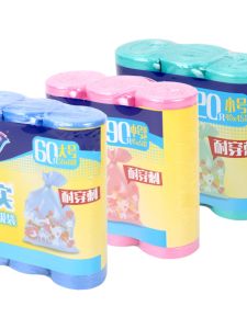 Túi Rác Nhà Bếp Dày Chống Thấm Nước MiaoJie Túi Rác Gia Đình Dùng Một Lần Túi Đựng Rác Có Đường Đứt 180 Chiếc Dụng Cụ Vệ Sinh Gia Dụng