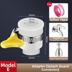 FEIZHUXIANSEN | Universal No-thread Flat Water Tap Adapter for Washing Machine