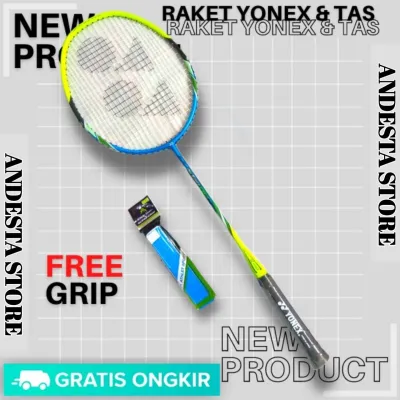 RAKET BADMINTON Y0NEX SENYAWA TANPA SAMBUNGAN 2 RAKET FREE TAS WARNA RANDOM