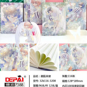 Cute Cartoon Color Pages 32K Student Diary Notebook Girls Heart Memory Book Journaling Notebook Accounting Supplies