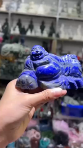 แกะสลัก พระสังกัจจายน์ หินลาพีสลาซูลี Limited Edition 🔥 ความกว้าง 5นิ้ว ความสูง  2.3นิ้ว