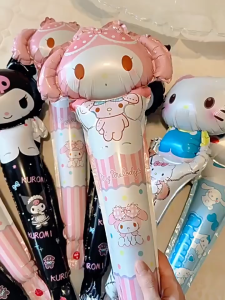 Cartoon Balloon Stick 🎈 卡通手棒气球 Belon Tangan Kartun Belon Pegang Tangan Comel Hiasan Parti Kartun Party Inflatable Decoration Toy
