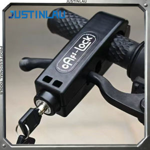 JUSTINLAU Motorcycle Handlebar Lock Anti Theft Brake Throttle Lock Universal for Scooter ATV Bike Motorbike Safety  Protection