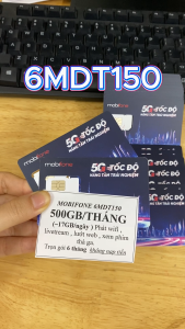 ( TRỌN GÓI 6 THÁNG ) Sim Mobi 4G 5G Gói Siêu Data 6MDT150 - Có Ngay 500GGB Tốc Độ cao 1 Tháng - Dùng Mạng Thả ga Livetream  Phát Wifi - Trọn Gói 6 Tháng KHông Nạp Tiền . FREESHIP - CHƯA KÍCH HOẠT