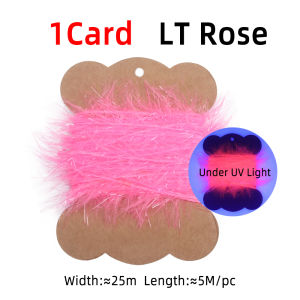 ICERIO 5Meters/Card Fly Fishing Ice Straggle Chenille Salmon Steelhead Sea Trout Flies Lure Tying Material
