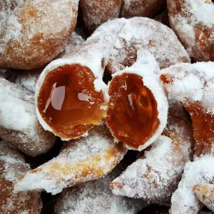 Traditional Old Style Henan Special Product Fruit Honey Cake Moon Fruit Bean Sprout Snack Chinese Pastry White Horn Honey Cake