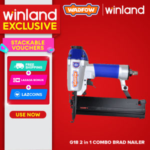 Wadfow by Winland 2 in 1 Combo Air Brad Nailer Gun Ga18 with oil bottle & 2 Hex keys [ WBN2540 ] WAD-HT
