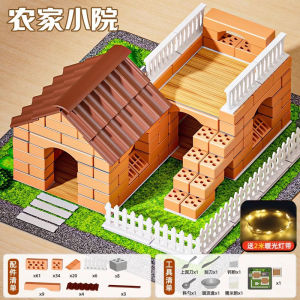 Đồ Chơi Xây Dựng Nhà Bằng Bùn Cho Trẻ Em Đồ Chơi Thủ Công DIY Mini Nhà Gỗ Đồ Chơi Giáo Dục Cho Trẻ Em Từ 3 Tuổi Trở Lên