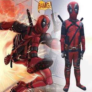 Kids Cosplay CostumeSuperhero Deadpool Cosplay Costume Kids Halloween Dance Carnival Party Wear Cosplay Mask Sword Bag Suits