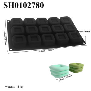 Creative Three-layer Cube Design Silicone Cake Mould Chocolate Molds Kitchen Mousse Cake Mold Ice Cube Tray Dessert Baking Tools