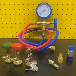 Can Tape Vavle 339 / Kran Buka Freon Gagang Besi Kuat Untuk R134a/R410A