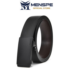 MENSPE Men’s Belt Business Leisure Belt Stylish 120CM Belt Automatic Buckle Belt Second-layer Cowhide Waistband Youth Sports Pant Belt Stylish Simple Nice Waistband Durable Belt