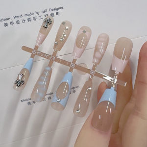 Handmade Cat Eye Nail Tips Pure Handmade Wearable False Nails Finished Products Nail Art Patches YUAN Lingqi Brand New Item