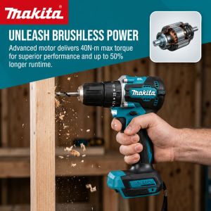 Makita | MAKITA DDF487 10mm Chuck 18V Lithium Ion  Mini Electric Drill  Two Speed ​​Adjustment Rechargeable High Torque Hand Drill