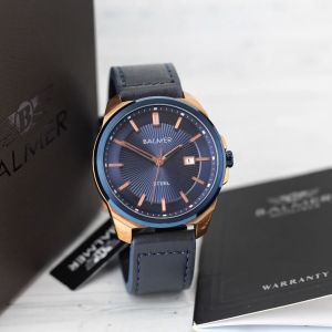 Jam tangan pria Balmer 7958 tali kulit tanggal aktif original