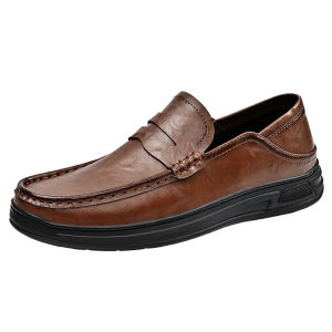 NUDANLAI | Leather Loafers Casual Mens Shoes Soft Bottom Easy Wear Business