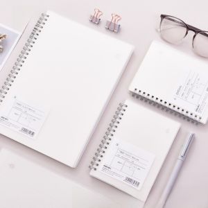 Deli Zero Series A5/B5 Spiral Notebook for Middle School Students Blank Pages with Grids And Dots Simple Design Journal Notebook