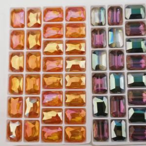 10 Chiếc 13X18 Mm Đá Tự Nhiên Mặt Pha Lê Hình Chữ Nhật Hạt Trang Sức Làm Vòng Cổ Mặt Dây Phụ Kiện Hình Vuông Hạt Thủy Tinh