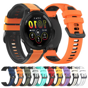 22mm Sport Silicone Strap For Garmin Forerunner 265 255 Music 570 47mm/Venu 4 45mm 3/D2 Air X15 Bracelet For Xiaomi Watch 5 Band