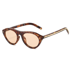 New Arrival Designer Sunglasses Women Cat Eye Fashion Ins Blogger Oval Sun Glasses Rivets Young Line Y2K Shades Gafas