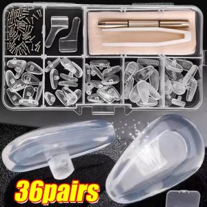 Hình bầu dục tự làm buồng không khí Mắt kính Miếng đệm mũi bằng silicon thay thế kính quang học Bộ công cụ sửa chữa với tuốc nơ vít nhíp móc đeo tai