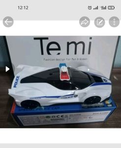 Xe cảnh sát đồ chơi có nhạc và đèn (tặng kèm pin)