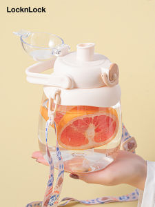 Large Capacity Sport Water Bottle Children Straw Cup High Aesthetic Value Lock N Lock Tritan Material Korean Style Water Cup
